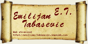 Emilijan Tabašević vizit kartica